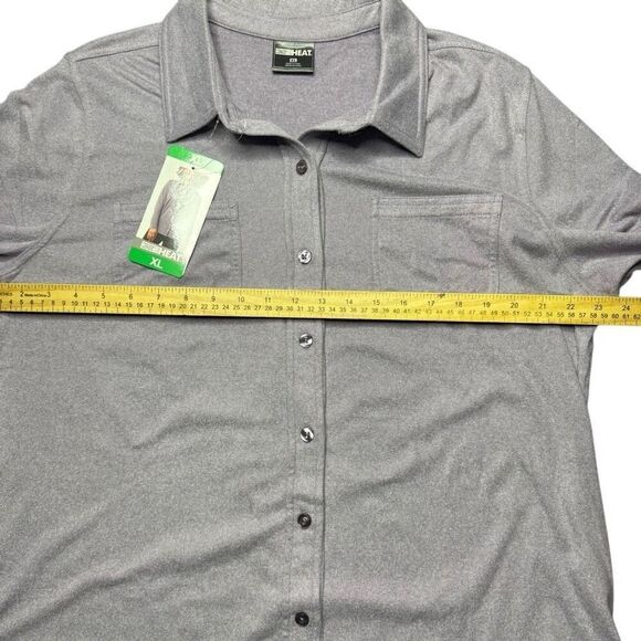 NWT 32 Degrees Soft Womens XL Button Up Shirt Lilac Purple Pockets - Picture 10 of 11